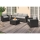 Allibert Lounge-Set CALIFORNIA graphit (1x 3-Sitzer Sofa, 2x Sessel, 1x Tisch)