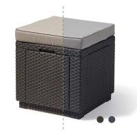 Allibert Sitzhocker Cube braun/graphit