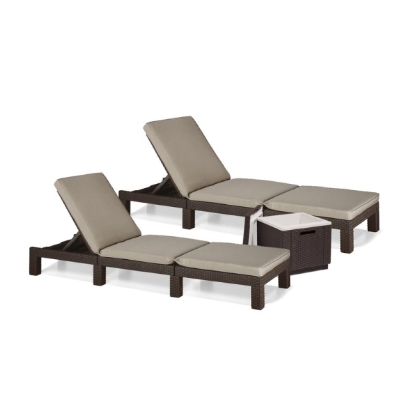 Allibert VENTURA-Set (2x DAYTONA, 1x ICE CUBE) braun