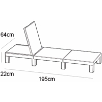 Allibert VENTURA-Set (2x DAYTONA, 1x ICE CUBE) braun