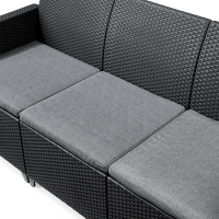 Keter Lounge-Set EMMA (1x 3-Sitzer Sofa, 2x Sessel, 1x Boxtisch)