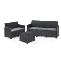 Keter Lounge-Set EMMA (1x 3-Sitzer Sofa, 1x 2-Sitzer...
