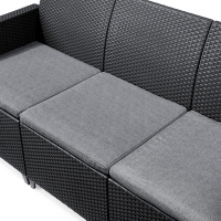 Keter Lounge-Set EMMA XXL (1x 3-Sitzer Sofa, 1x 2-Sitzer Sofa, 2x Sessel, 1x Tisch)