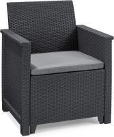 Keter Lounge-Set &quot;Emma&quot; 4tlg. 3er Sofa 2x Sessel mit Victoria-Tisch