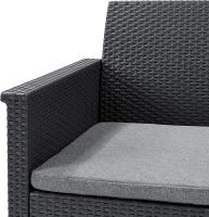 Keter Lounge-Set &quot;Emma&quot; 4tlg. 3er Sofa 2x Sessel mit Victoria-Tisch