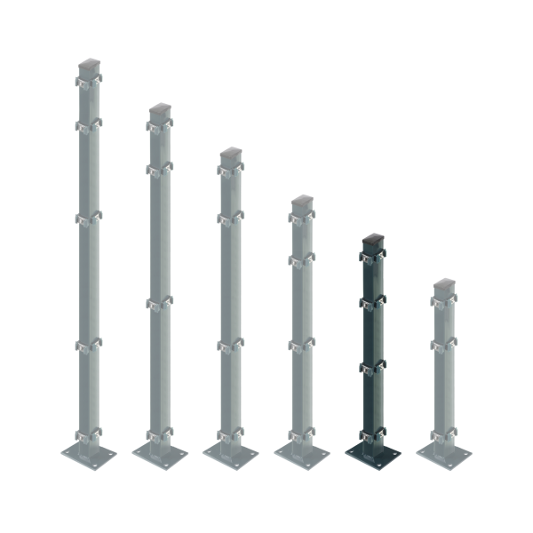 EASY Bodenplatteneckpfosten 6x6x108 cm Anthrazit