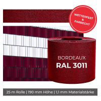 EXCLUSIVE Sichtschutzrolle Rot 25m