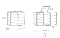 Keter M&uuml;lltonnenbox &quot;HIDE AWAY&quot; 240 - 1200 Liter