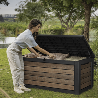 Keter Gartenbox NORTHWOOD 623L Holzoptik Walnuss