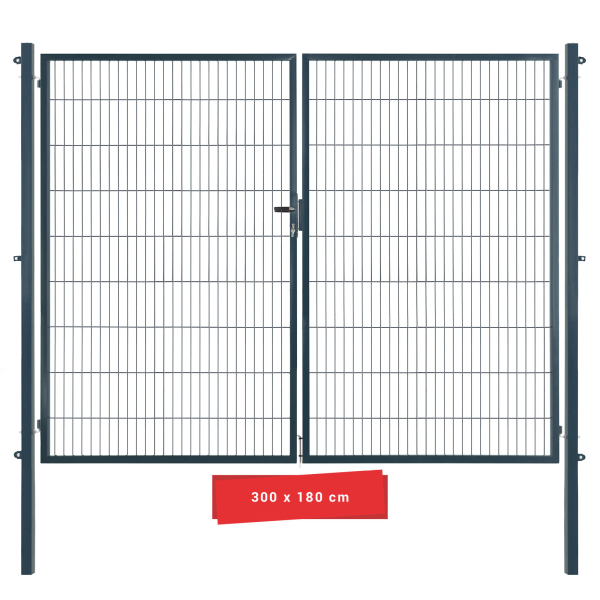 ESSENTIAL Doppeltor 300x180 cm in Anthrazit