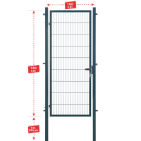 ESSENTIAL Einzeltor 100 x 180 cm in Anthrazit
