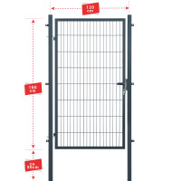 ESSENTIAL Einzeltor 120 x 160 cm in Anthrazit
