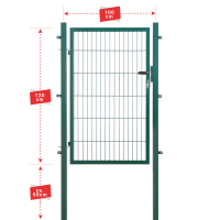 ESSENTIAL Einzeltor 100 x 120 cm in Moosgr&uuml;n
