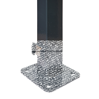 EASY Pfosten/Eckpfosten 6x4/6x6 cm mit angeschweißter Bodenplatte