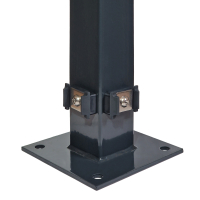 EASY Pfosten/Eckpfosten 6x4/6x6 cm mit angeschweißter Bodenplatte