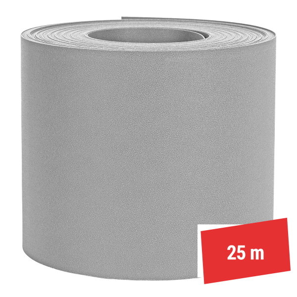 EXCLUSIVE Sichtschutzstreifen "Genarbt" Rolle 25 Meter Lichtgrau (RAL 7035)