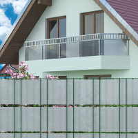 EXCLUSIVE Sichtschutzstreifen "Genarbt" Rolle 25 Meter Transluzent Weiß