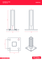 ESSENTIAL Bodenplatte 100x100 mm (für 4x4 cm) Anthrazit RAL 7016