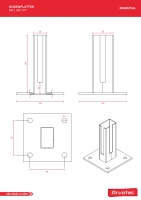 ESSENTIAL Bodenplatte 125x125 mm (für 6x4 cm) Anthrazit RAL 7016
