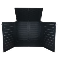 Koll Living Mülltonnenbox Tilia, 1170 Liter, Schwarz