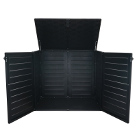 Koll Living Mülltonnenbox Tilia, 1770 Liter, Schwarz