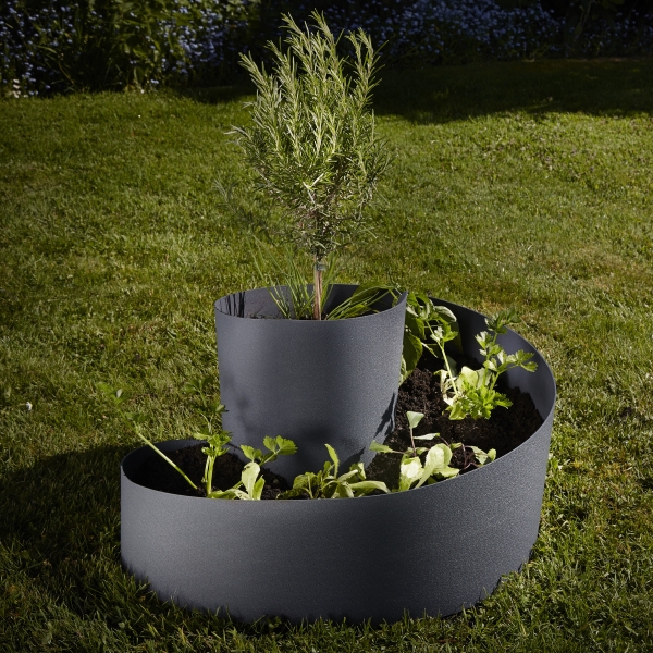 Kr&auml;uter- und Blumenspirale klein 35 cm x &Oslash; 55 cm anthrazit