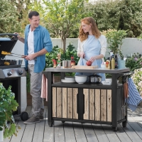 Keter Grilltisch UNITY XL 298L Holzoptik Pinie
