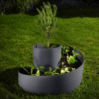 Kräuter- und Blumenspirale 110 Liter Anthrazit (35 cm x Ø55 cm)