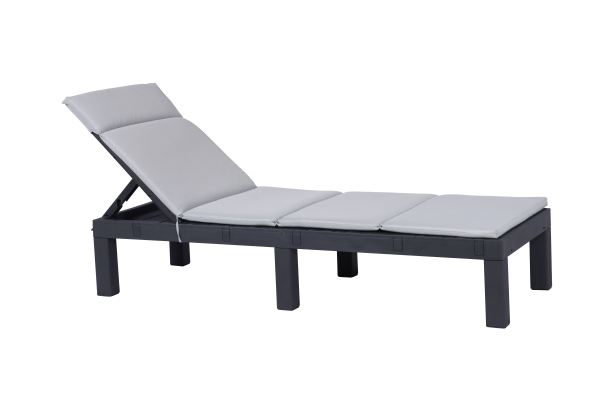 Koll Living Gartenliege Miami Anthrazit/Grau