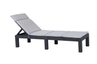 Koll Living Gartenliege Miami Anthrazit/Grau