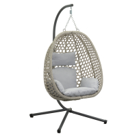 Outdoor Hängesessel Luna, Grau/Beige