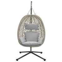Outdoor Hängesessel Luna, Grau/Beige