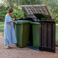 Mülltonnenbox Vela 1270 Liter für 2x 240 Liter Mülltonnen