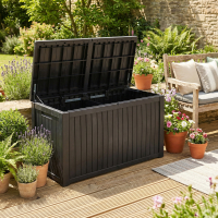 Gartenbox Cedar 680/870 Liter, Schwarz