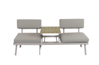 Koll Living 2-in-1 Lounge-Bank und Sonnenliege Aluna, Grau