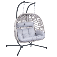 Outdoor Hängesessel Luna Grande, Grau/Beige