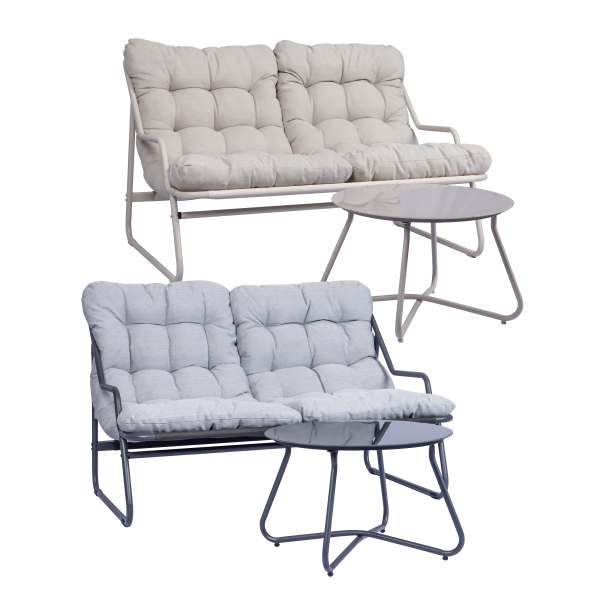 Outdoor Lounge-Set Lara Grande Grau/Beige